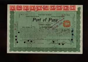 BRAZIL : PORT OF PARA 1916 with 10 stock transfer stamps - Picture 1 of 1