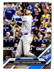 2024 Topps Now SHOHEI OHTANI #722 Los Angeles DODGERS - First 50/50 - Picture 1 of 2