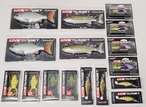 Live Target Lure Lot 16 units - Assortment Crankbaits, Jigs, Swimbaits, Topwater - Picture 1 of 9
