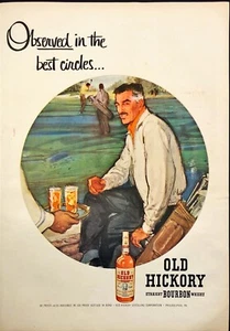 1955 Old Hickory Whisky Man Golf Course Philadelphia PA Vintage Print Ad - Picture 1 of 6