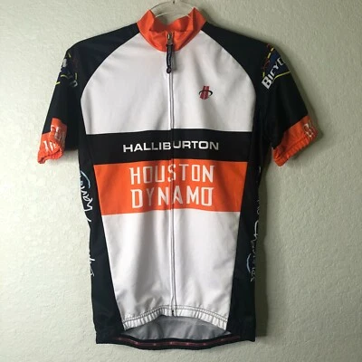 Hincapie Houston Dynamo MLS Cycling Jersey Size Small 3 Pockets Full Zip Foto 1 de 4