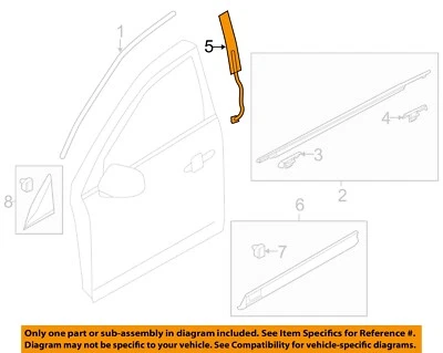 Lincoln FORD OEM 10-15 MKT Front Door-Applique Window Trim Right BE9Z7420554A - Image 1 of 2