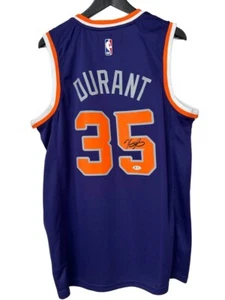 KEVIN DURANT PHOENIX HAND SIGNED VIOLET JERSEY BAS COA - Picture 1 of 5
