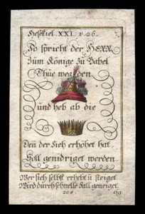 Imágenes de rebus EZEQUIEL XXI. v.26.  Altkol. Grabado en cobre siglo XVII - Imagen 1 de 1