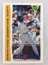 1990 Chicago Cubs Marathon Oil Baseball Card #10-Lloyd McClendon 