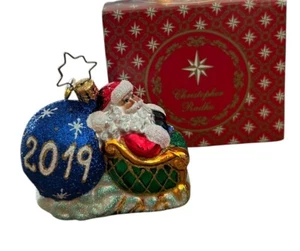 2019 Christopher Radko Christmas Ornament No Looking Back Gem With Tag Open Box - Picture 1 of 7