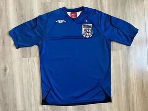England Torwart Fußballtrikot 2006/2008 Trikot Soccer Umbro blau Camiseta L - Bild 1 von 5