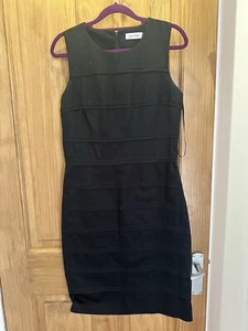 Calvin Klein Dress Black Shift Size 10 US 4 - Picture 1 of 9
