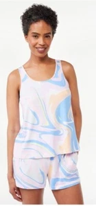 NEW Joyspun Womens PLUS 3X Swirl Print Tank Top and Shorts Pajama 2-Piece Set - Picture 1 of 3