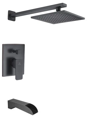 Mezzo Tub/Shower Faucet 1-Handle 1-Spray in Matte Black - Image 1 of 4