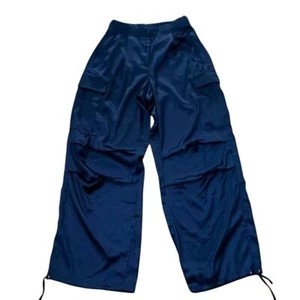 Windsor Damen-Cargohose blau Satin hoher Bund Größe Small - Bild 1 von 13