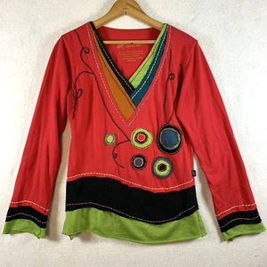 Women Boho Embroidered Top Hippie Festival Maximalist Patchwork Handcraft Napal - Picture 1 of 16