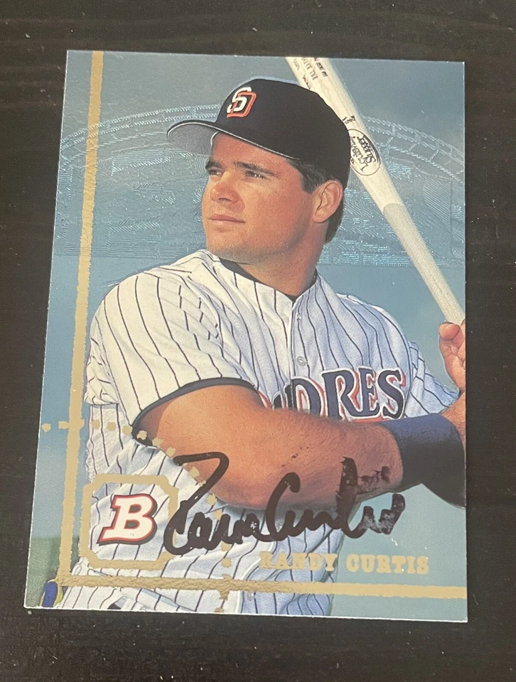 1994 Bowman #345 Randy Curtis San Diego Padres Signed Card Autographed - Image 1 of 1