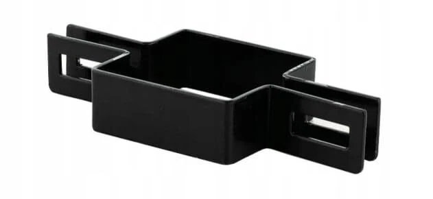 SENZA MARCHIO Morsetto centrale quadrato 60 x 60 mm filo ∅4 mm nero morsetto di recinzione ...