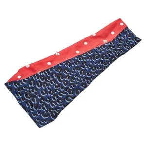 Louis Vuitton Leopard Dot Polka Scarf Snood M74607 Red Navy Silk Used A Conditi - Picture 1 of 4