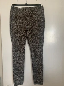 *HUE BLACK/GRAY/BEIGE LEOPARD PRINT LEGGINGS!! SZ M #489 - Picture 1 of 5