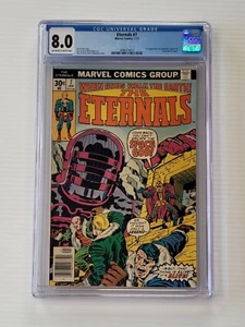 Eternals 7 CGC 8.0  off white / white pages.  1ST APPEARANCES OF JEMIAH & TEFRAL - Picture 1 of 2