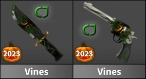 Roblox Murder Mystery 2 MM2 2023 Vines Knife Gun Set - Picture 1 of 1