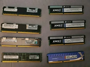 HP Genuine Corsair XMS 3 Hyper X Genesis Hynix Ram Card Lot Of 8 4 Gb 8 Gb 16 Gb - Picture 1 of 9