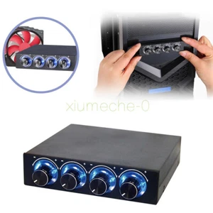3,5" PC HDD CPU 4-kanałowy wentylator Kontroler prędkości Sterowanie Led Chłodzenie Panel przedni - Zdjęcie 1 z 4