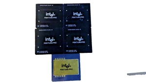 AS-IS Lot of 5 Intel Pentium Pro GJ80521EX200 SL25A 1M + KB80521EX200 SY032 256K - Picture 1 of 5