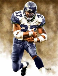 Shaun Alexander Seattle Seahawks 13 X 17 Giclee by James Byrne Series 1 - Picture 1 of 1