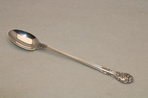Gorham King Edward Sterling Silver 7-1/2" Iced Tea Spoon No Monogram Cover