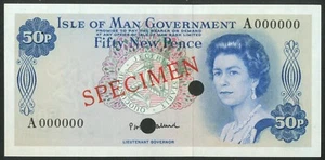 Isle of Man, Government - Stallard, 50 pence, [1972], specimen, AUNC - Picture 1 of 2