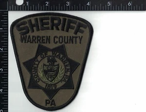 Warren County Sheriff dark green PA Pennsylvania Police Patch - Picture 1 of 1