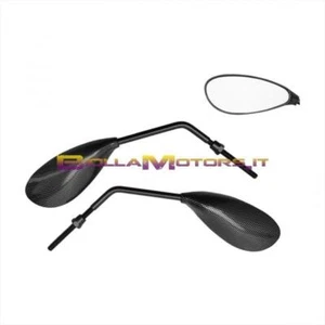 209057 COPPIA SPECCHI DEMON GOCCIA CARBON LOOK M8 - Foto 1 di 5