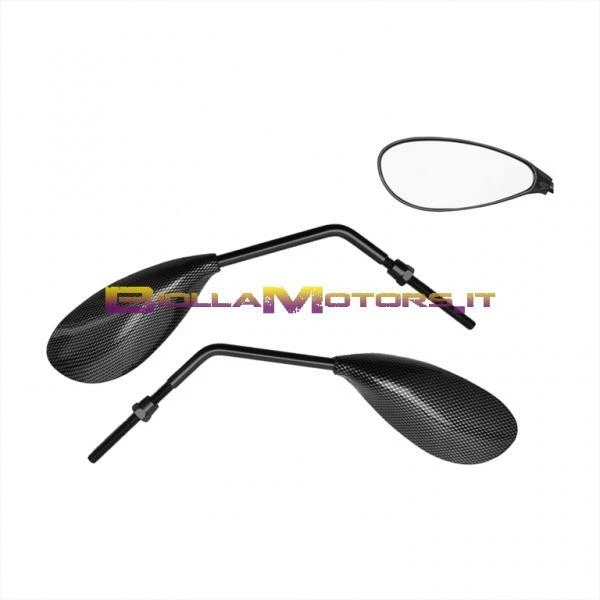 209057 COPPIA SPECCHI DEMON GOCCIA CARBON LOOK M8 - Immagine 1 di 4