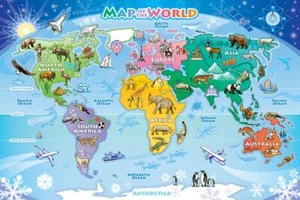 Rompecabezas Cobble Hill Mapa del Mundo 48 Piezas - Imagen 1 de 1