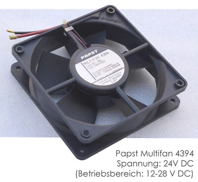 24V 120mm LÜFTER COOLER PAPST MULTIFAN 4394 45dB 5W 12-28DC DC SEHR STARK #D01 - Bild 1 von 4