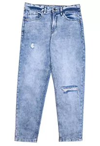 C&A Clockhouse Denim Jeans Hose Mom Fit Risse blau Gr. 38 - Bild 1 von 2