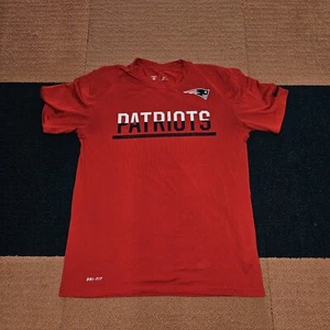 Distressed* New England Patriots Nike Dri Fit Erwachsene T-Shirt Medium rot SS cr J4a - Bild 1 von 12