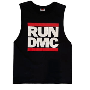 RUN DMC Sleeveless Black Graphic Music Band T-Shirt Rock Wear Originals Large - Bild 1 von 3