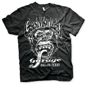 Gas Monkey Garage Dallas Texas Affe Schwarz Weiss Männer Men T-Shirt