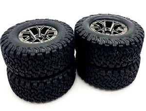 Fits Traxxas Raptor R TIRES (F/R WHEELS (4) Assembled 10187 T/A® KO2 101076-4 - Picture 1 of 3