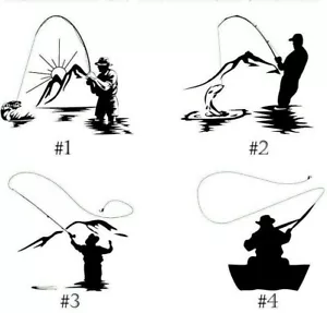 Fishing Vinyl Decal Sticker Car Window Design Laptop Iphone Ipad USA Seller - Picture 1 of 8
