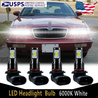 Para Mercury Grand Marquis 1992-1997 - 4X Bombillas LED haz alto bajo HKB Foto 1 de 4