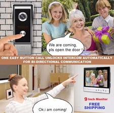 SMART DOOR BELL 9" DIAPLAY WITH INTERCOM AND PHONE SYSTEM FOR HOUSE & OFFICE