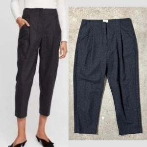Wilfred Chambery Cropped Pants Women’s Size 6 Gray Cashmere Wool Pockets - Picture 1 of 14