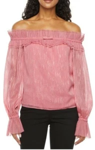Blusa Ryegrass Mujer Cuello Recto Manga Larga Phoenix Rosa Talla Mediana Nueva con Etiquetas - Imagen 1 de 3
