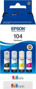 Epson EcoTank 104 Multipack Genuine Printer Ink Set Bottle 65mlx4 Pack Original  - Picture 1 of 7