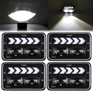 2 pares de faros LED 4x6" con DRL y señales de giro para Chevrolet Caprice 1977-1986 - Imagen 1 de 8