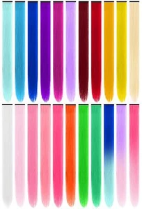 Extensiones De Colores Para El Cabello Con Clip Paquete De 22 Piezas 22â³ Rainb - Picture 1 of 6