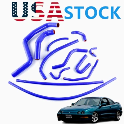 US For 94-01 Honda Acura Integra GS/LS/RS Blue Silicone Radiator Coolant Hose — 第 1/4 张图片