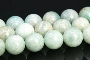 9MM Genuine Natural Light Green Amazonite Beads Grade AB Round Loose Beads - Picture 1 of 4