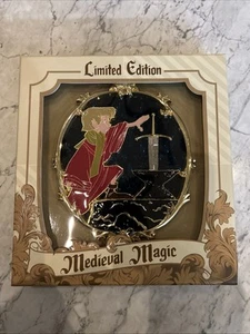 Disney Medieval Magic Sword in the Stone Wart Arthur Jumbo LE 500 Pin In Box New - Picture 1 of 3