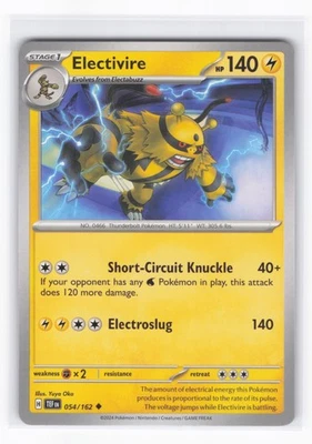 Electivire (Uncommon) SV05: Temporal Forces 054/162 NM - Image 1 of 2
